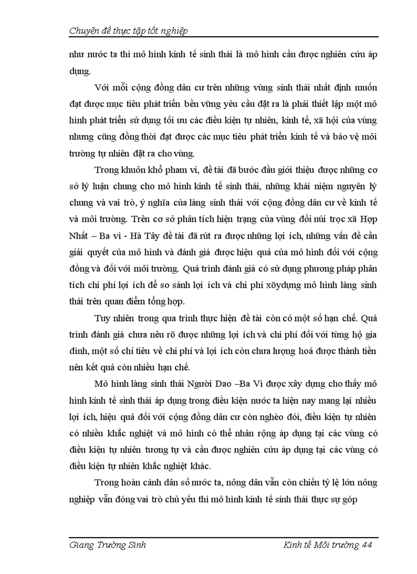 image for page Đánh giá hiệu quả của mô hình làng sinh thái Người Dao Ba Vì