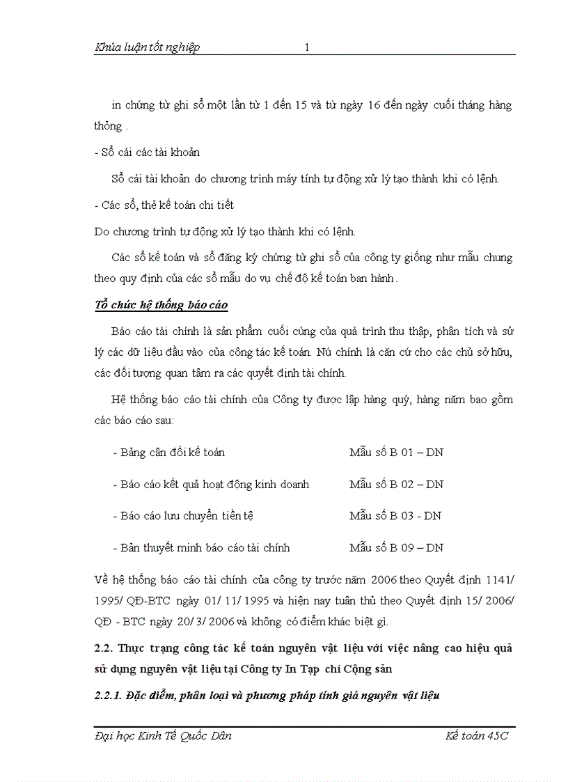 image for page Tổ chức công tác kế toán nguyên vật liệu với việc nâng cao hiệu quả sử dụng nguyên vật liệu tại Công ty In Tạp chí Cộng sản 1
