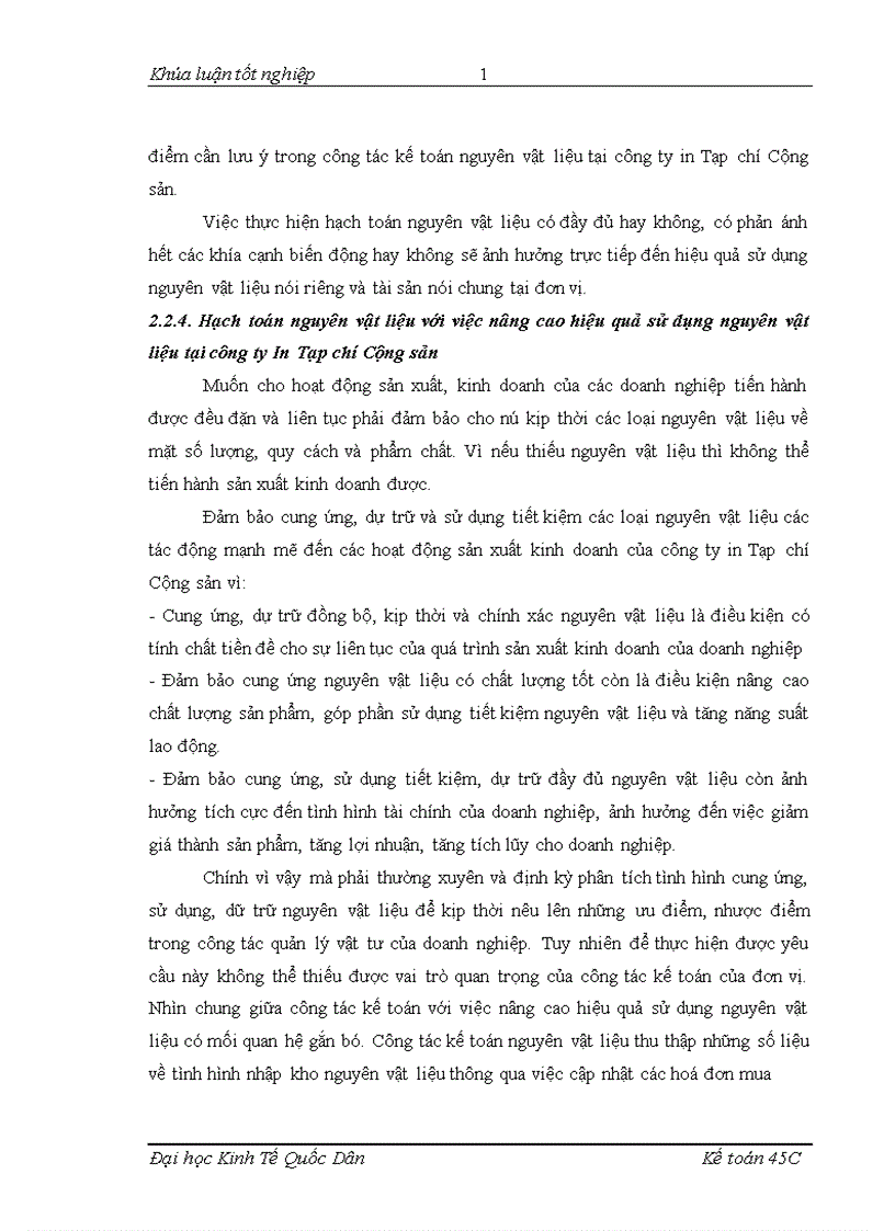 image for page Tổ chức công tác kế toán nguyên vật liệu với việc nâng cao hiệu quả sử dụng nguyên vật liệu tại Công ty In Tạp chí Cộng sản 1