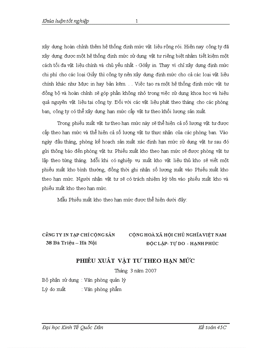 image for page Tổ chức công tác kế toán nguyên vật liệu với việc nâng cao hiệu quả sử dụng nguyên vật liệu tại Công ty In Tạp chí Cộng sản 1