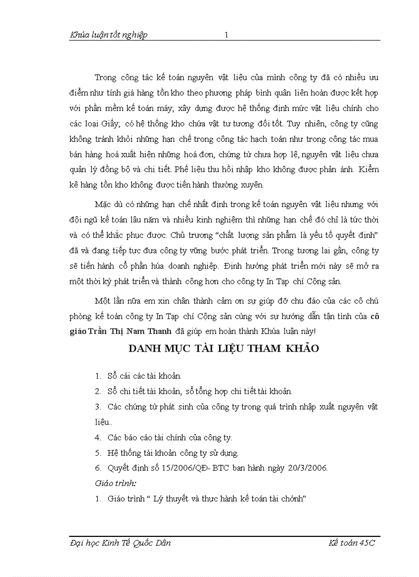 image for page Tổ chức công tác kế toán nguyên vật liệu với việc nâng cao hiệu quả sử dụng nguyên vật liệu tại Công ty In Tạp chí Cộng sản 1