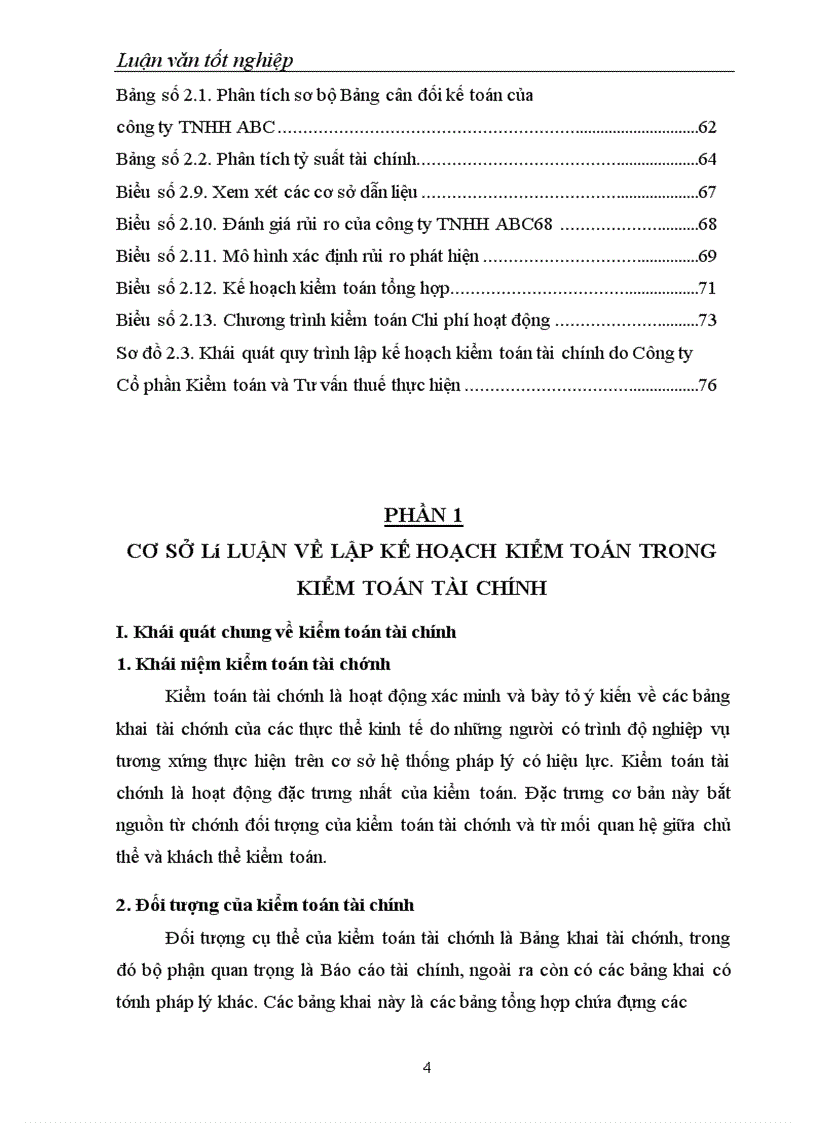 image for page Lập kế hoạch kiểm toán trong kiểm toán tài chính do Công ty Cổ phần Kiểm toán và Tư vấn thuế ATC thực hiện 1