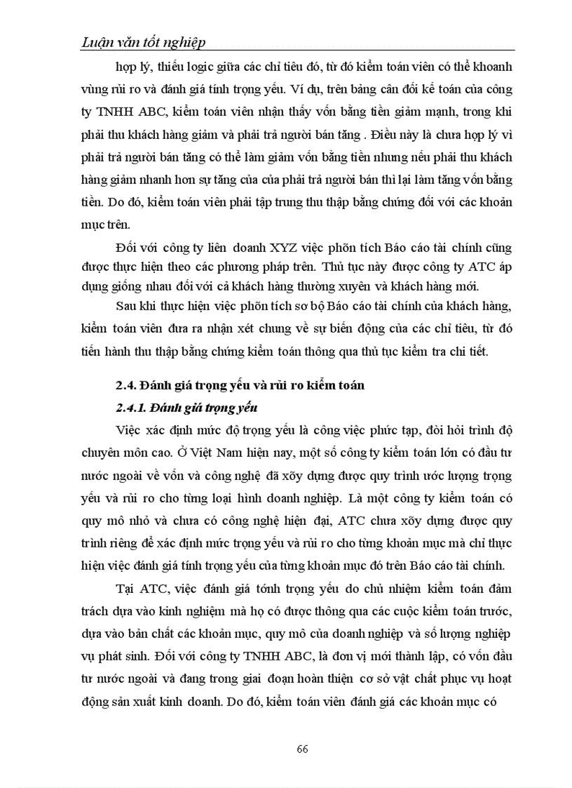 image for page Lập kế hoạch kiểm toán trong kiểm toán tài chính do Công ty Cổ phần Kiểm toán và Tư vấn thuế ATC thực hiện 1