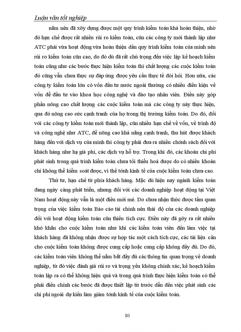 image for page Lập kế hoạch kiểm toán trong kiểm toán tài chính do Công ty Cổ phần Kiểm toán và Tư vấn thuế ATC thực hiện 1