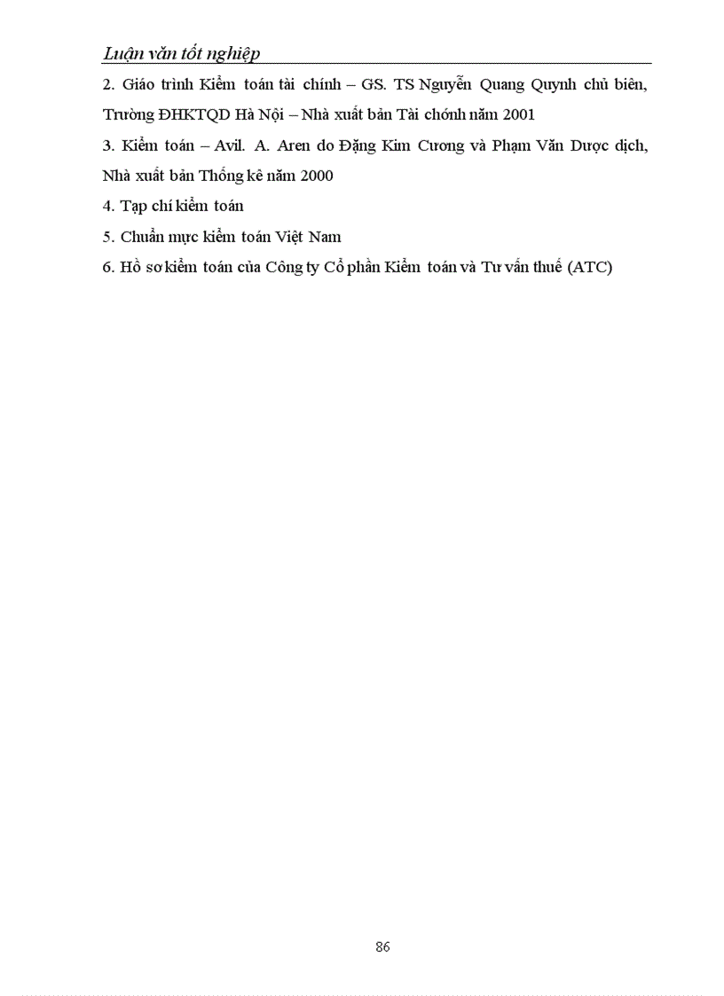 image for page Lập kế hoạch kiểm toán trong kiểm toán tài chính do Công ty Cổ phần Kiểm toán và Tư vấn thuế ATC thực hiện 1