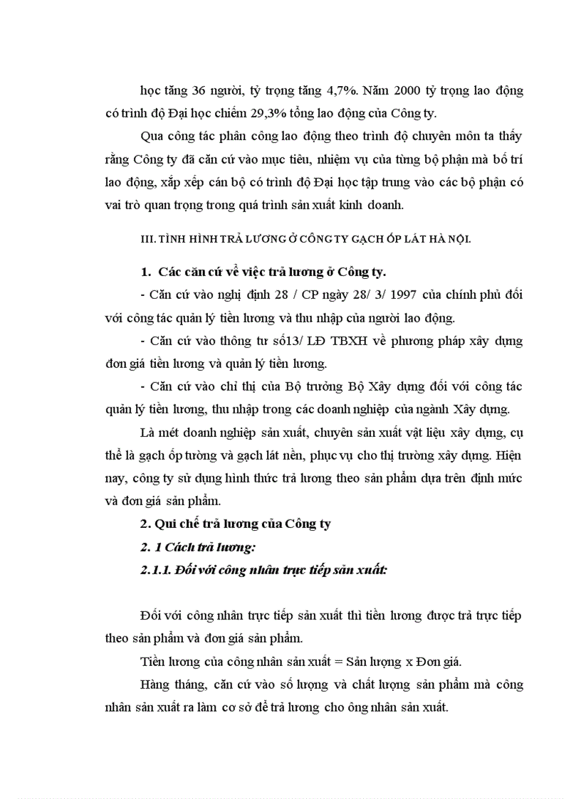 image for page Một số giải pháp góp phần hoàn thiện các hình thức trả lương tại Công ty gạch ốp lát Hà nội