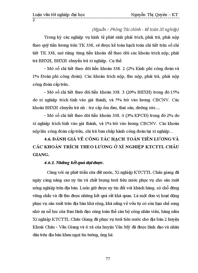 image for page Hạch toán tiền lương và các khoản trích theo lương tại Xí nghiệp khai thác công trình thuỷ lợi Châu Giang Hưng Yên