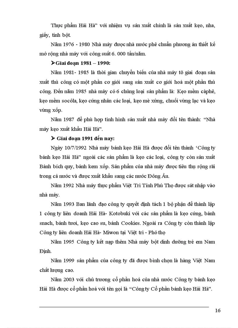 image for page Tổ chức công tác kế toán nguyên vật liệu tại Công ty cổ phần bánh kẹo hải hà