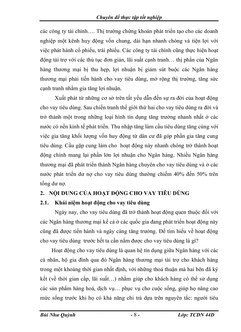 image for page Mở rộng hoạt động cho vay tiêu dùng tại Ngân hàng thương mại cổ phần Quân đội