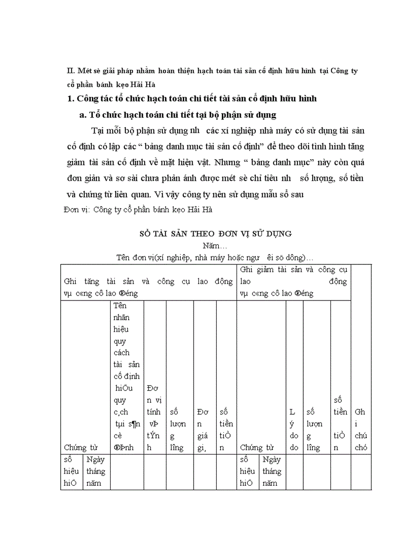 image for page Hoàn thiện hạch toán tài sản cố định hữu hình tại Công ty cổ phần bánh kẹo Hải Hà 1