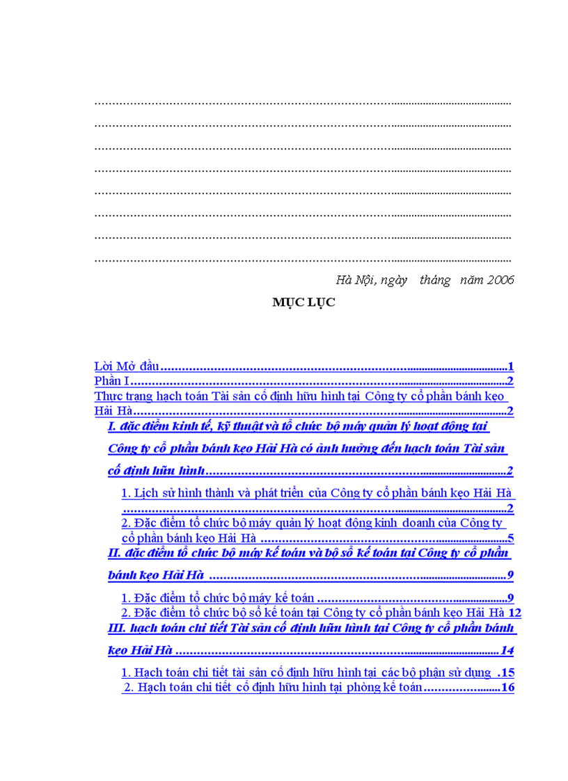 image for page Hoàn thiện hạch toán tài sản cố định hữu hình tại Công ty cổ phần bánh kẹo Hải Hà 1