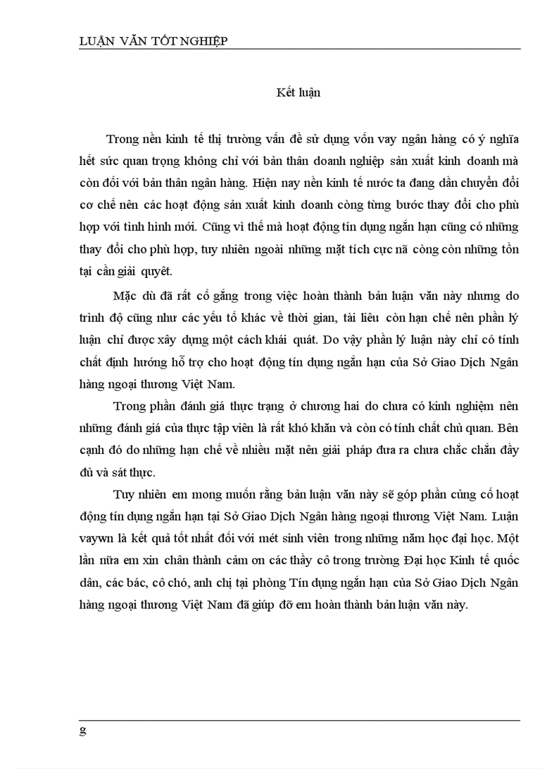 image for page Giải pháp nâng cao chất lượng tín dụng ngắn hạn tại Sở giao dịch ngân hàng ngoại thương Việt Nam