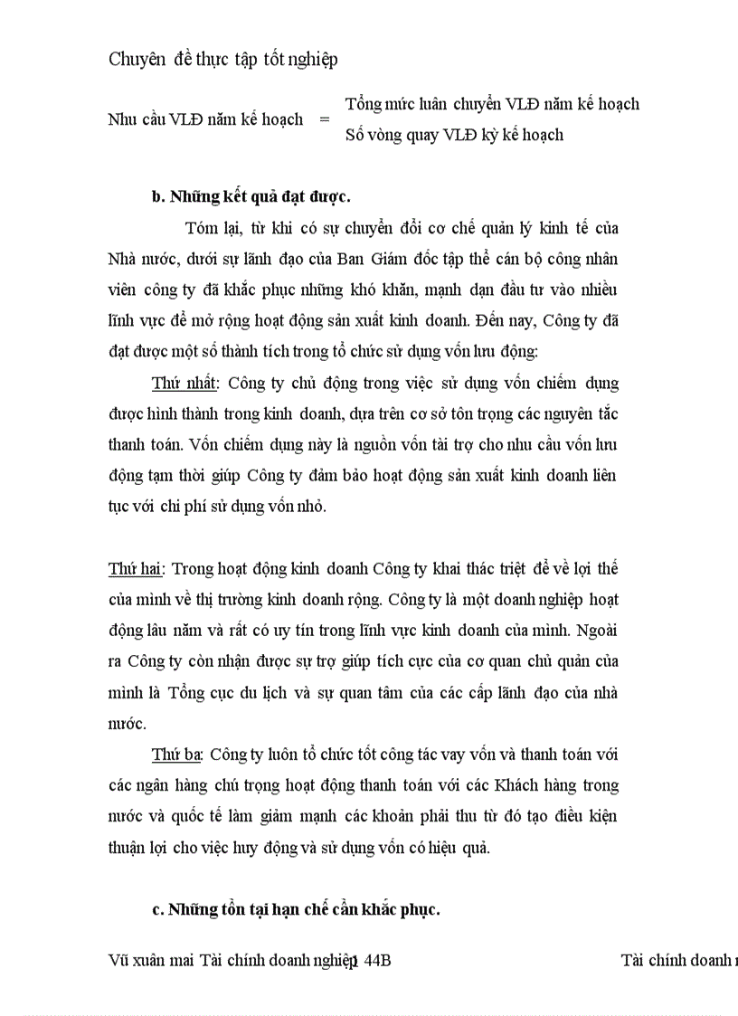 image for page Vốn lưu động và các giải pháp nâng cao hiệu quả sử dụng Vốn lưu động ở Công ty Khách sạn Du lịch Thắng lợi