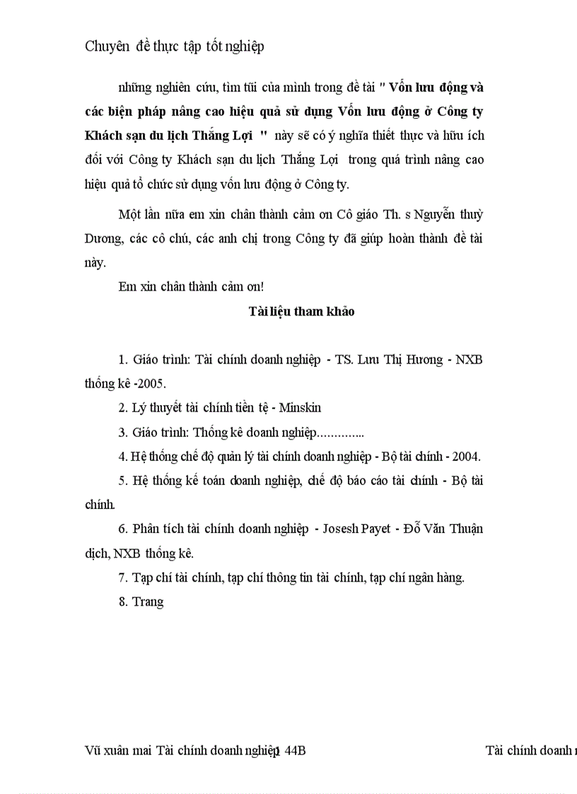 image for page Vốn lưu động và các giải pháp nâng cao hiệu quả sử dụng Vốn lưu động ở Công ty Khách sạn Du lịch Thắng lợi