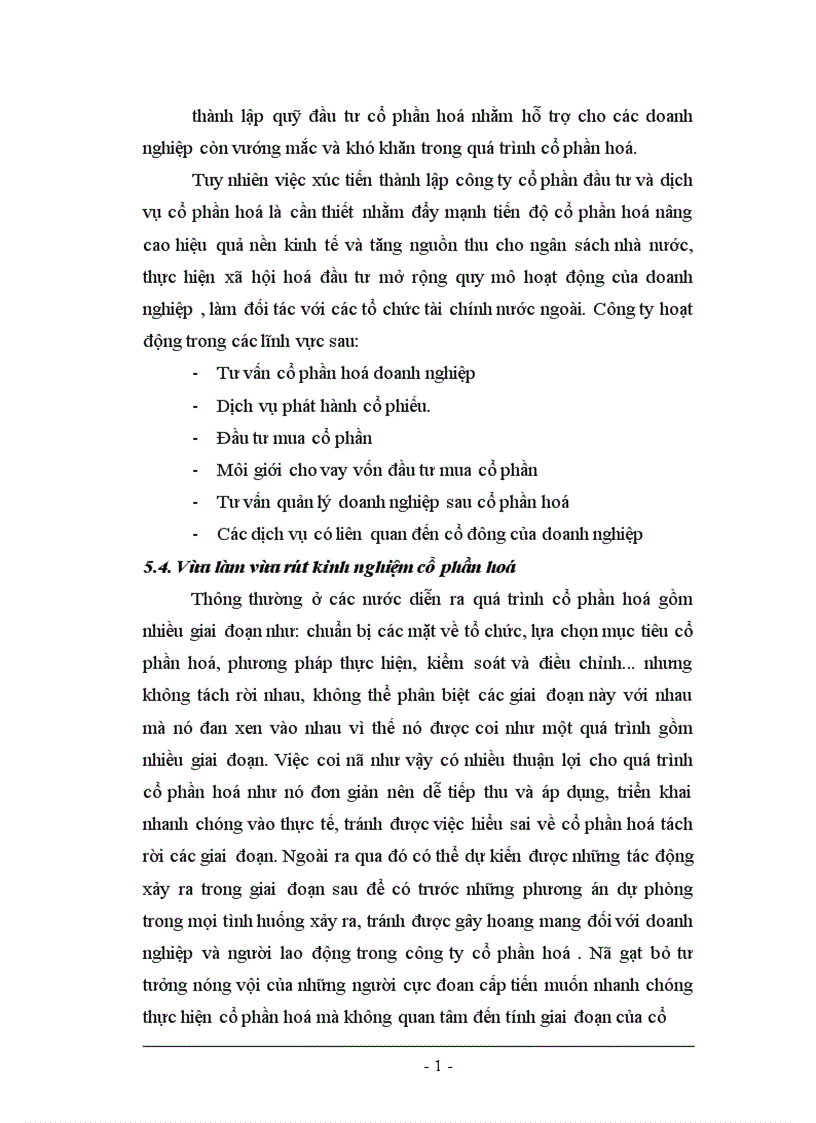 image for page Thực trạng và tiến trình đẩy mạnh cổ phần hoá doanh nghiệp nhà nước trên địa bàn Hà Nội
