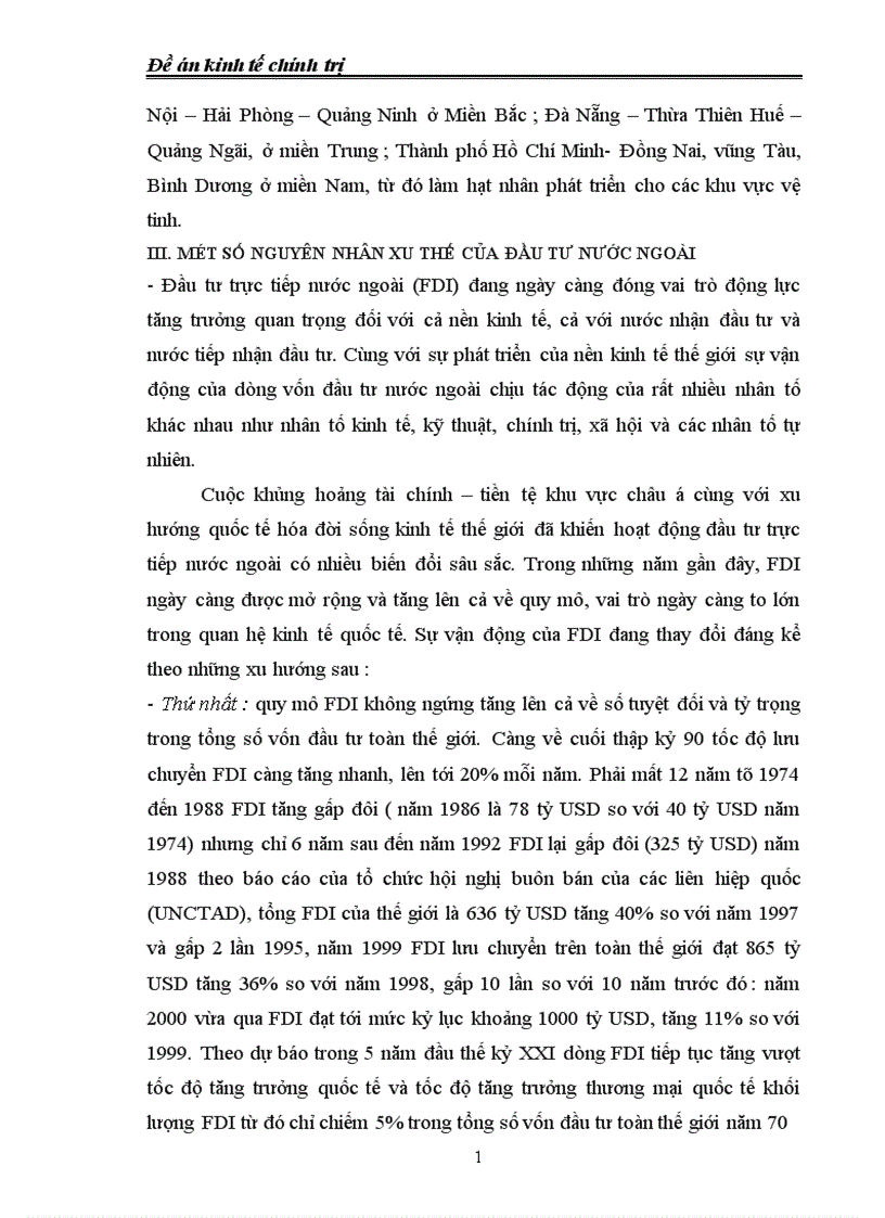 image for page Thực trạng và giải pháp để huy động và sử dụng có hiệu quả nguồn đầu tư của nước ngoài vào nước ta 1