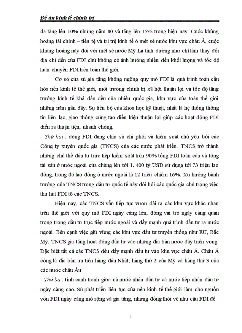 image for page Thực trạng và giải pháp để huy động và sử dụng có hiệu quả nguồn đầu tư của nước ngoài vào nước ta 1
