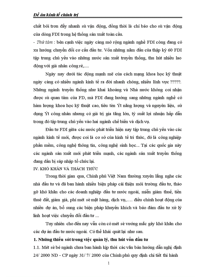 image for page Thực trạng và giải pháp để huy động và sử dụng có hiệu quả nguồn đầu tư của nước ngoài vào nước ta 1