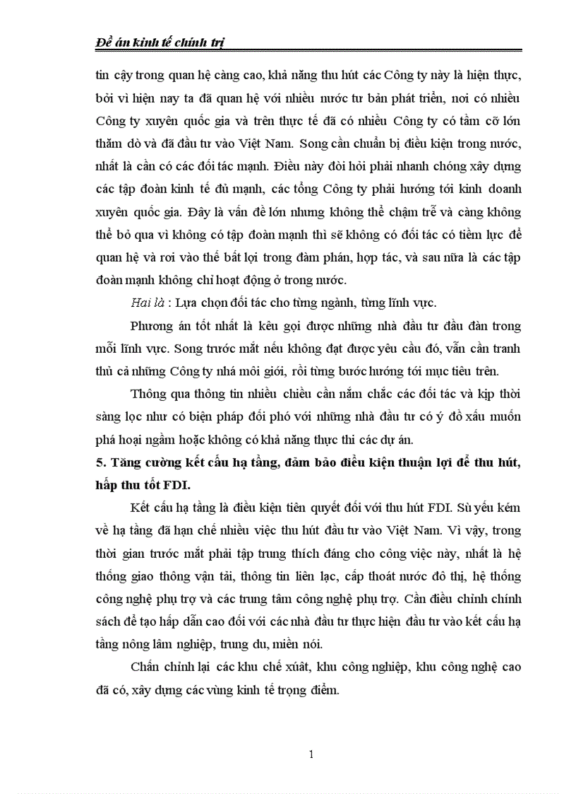image for page Thực trạng và giải pháp để huy động và sử dụng có hiệu quả nguồn đầu tư của nước ngoài vào nước ta 1