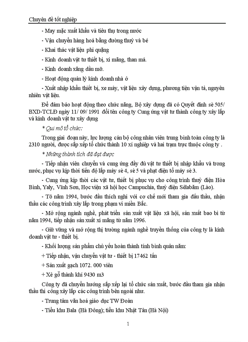 image for page Một số biện pháp chủ yếu nhằm góp phần hoàn thiện quá trình xây dựng chiến lược kinh doanh ở Công ty Xây lắp Vật tư Vận tải Sông Đà 12 1