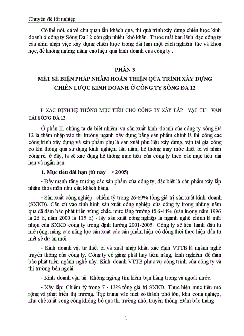 image for page Một số biện pháp chủ yếu nhằm góp phần hoàn thiện quá trình xây dựng chiến lược kinh doanh ở Công ty Xây lắp Vật tư Vận tải Sông Đà 12 1