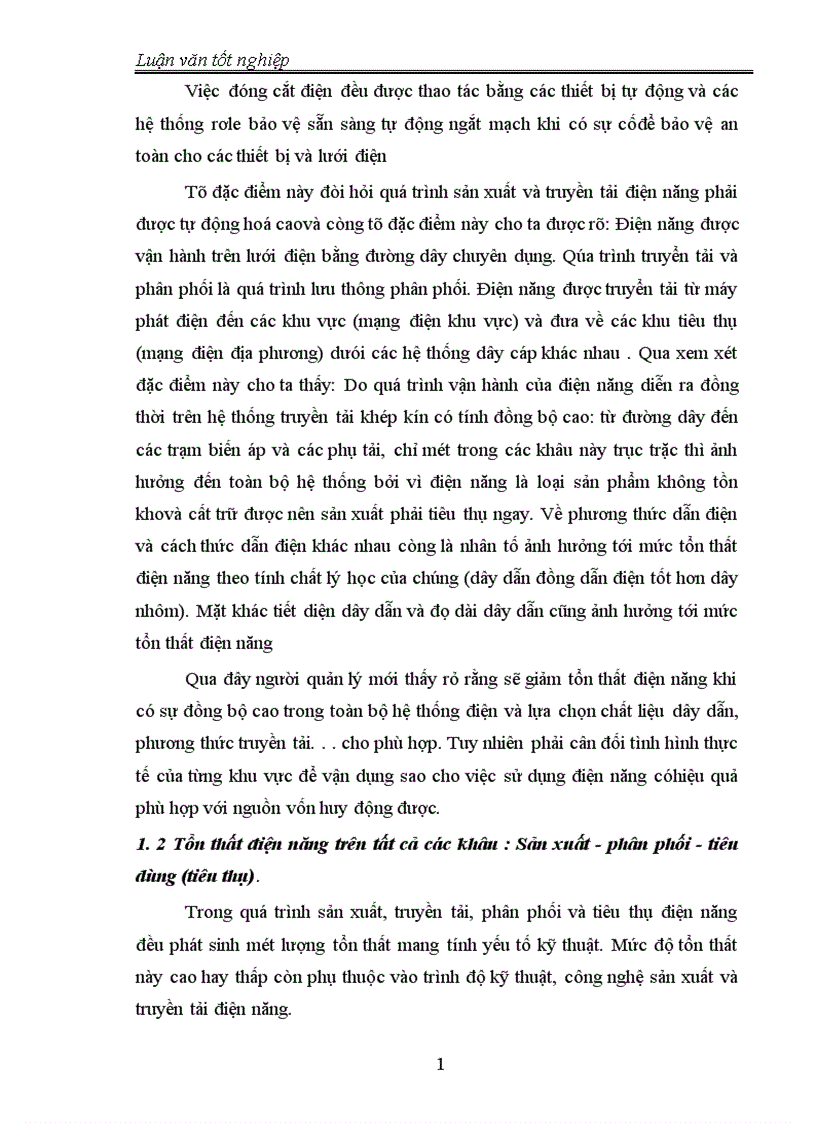 image for page Một số biện pháp chủ yếu nhằm giảm tổn thất điện năng trong quản lý truyền tải và phân phối điện năngcủa công ty điện lực Hà nội