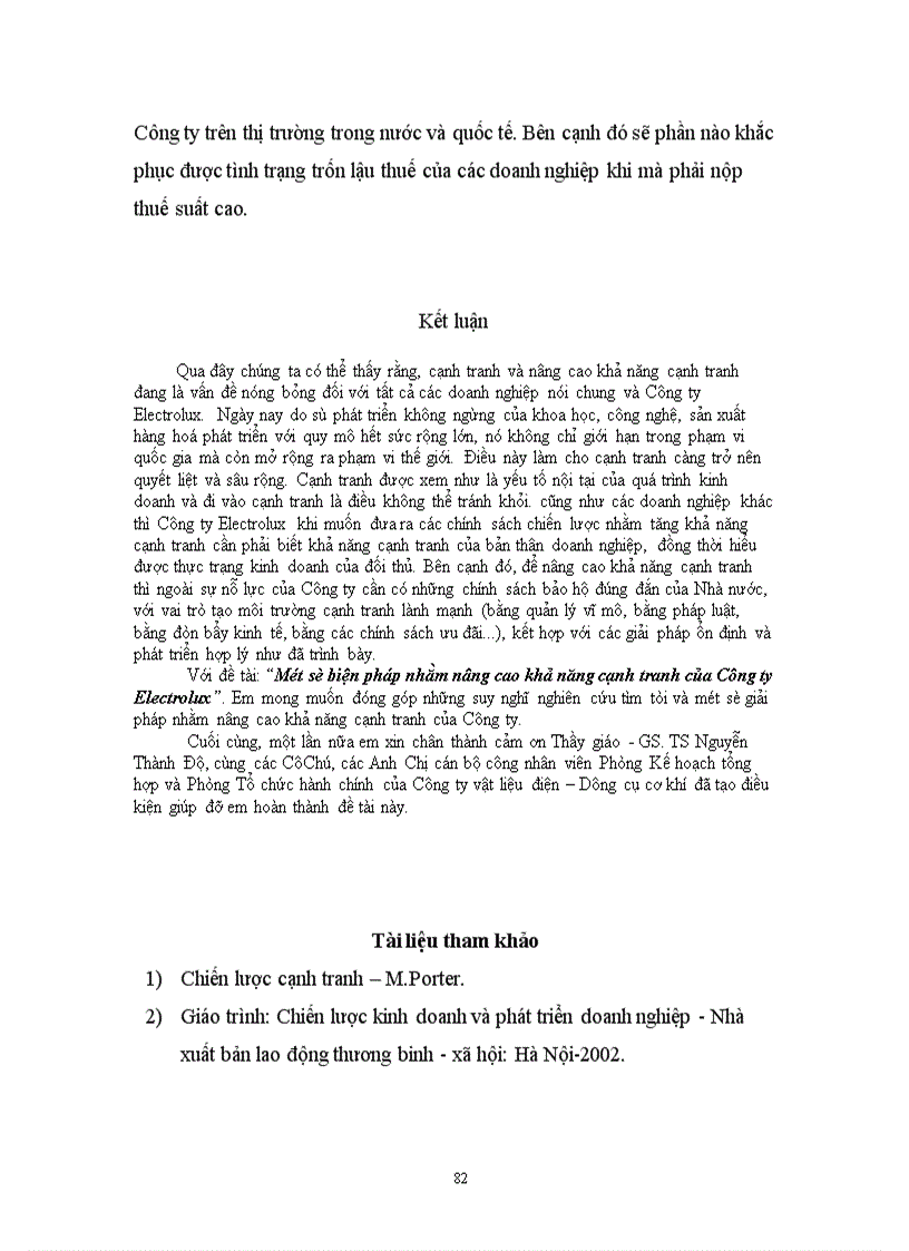 image for page Một vài giải pháp nhằm nâng cao khả năng cạnh tranh của công ty Electrolux trên thị trường Việt nam