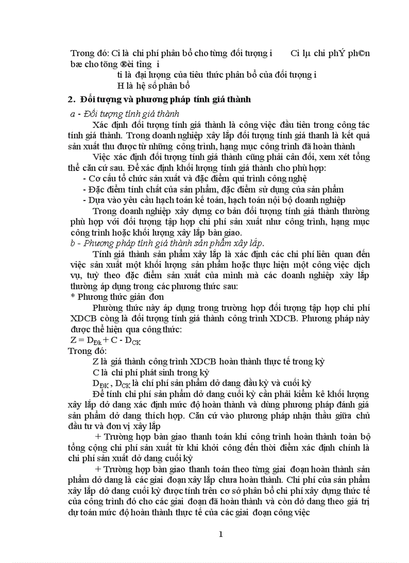 image for page Kế toán tập hợp chi phí sản xuất và tính giá thành sản phẩm xây lắp tại công ty cổ phần đầu tư và xây dựng HUD1 1