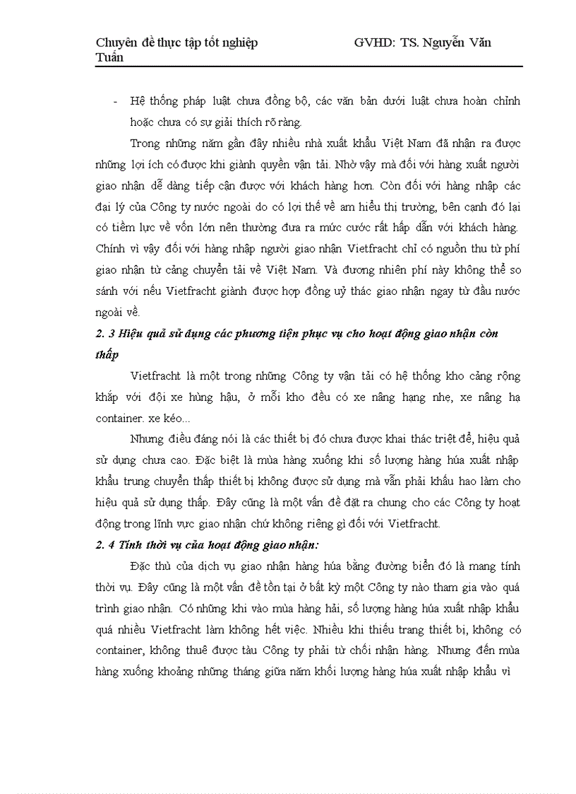 image for page Những giải pháp nhằm nâng cao hoạt động giao nhận hàng hóa bằng đường biển tại Công ty cổ phần vận tải và thuê tàu Vietfracht