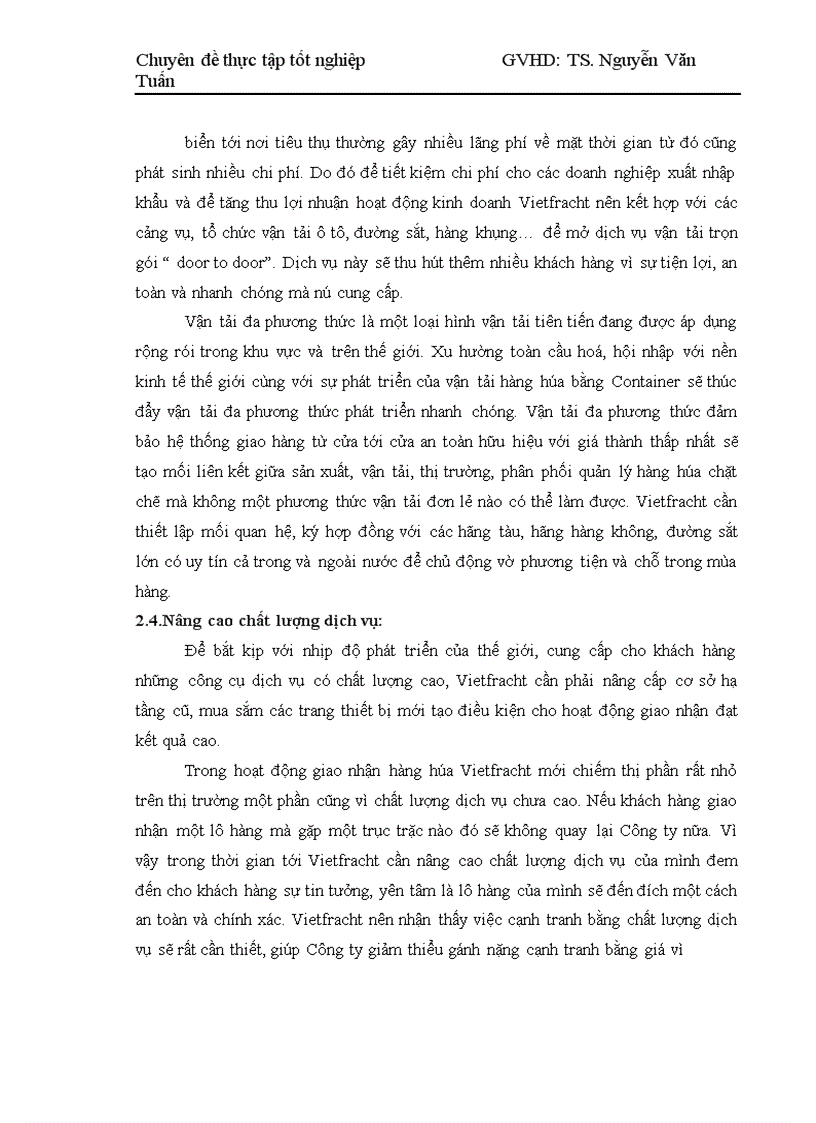 image for page Những giải pháp nhằm nâng cao hoạt động giao nhận hàng hóa bằng đường biển tại Công ty cổ phần vận tải và thuê tàu Vietfracht