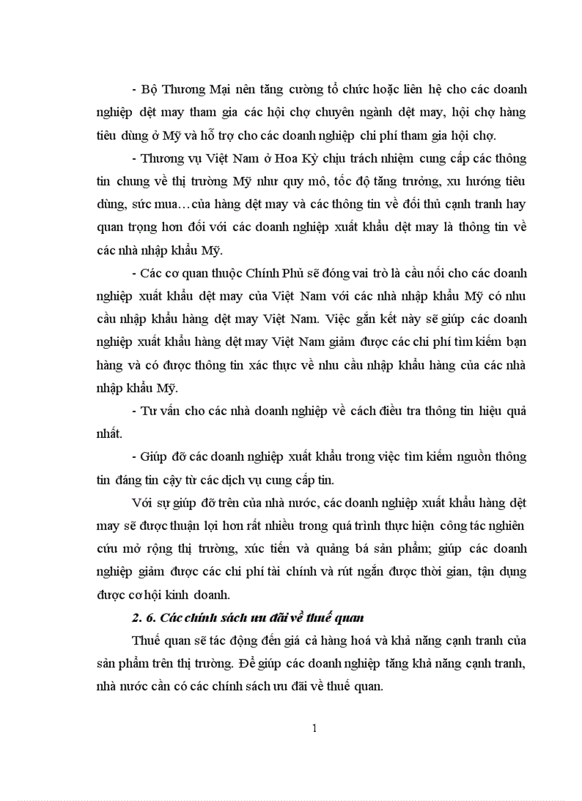 image for page Giải pháp đẩy mạnh xuất khẩu hàng dệt may của Công ty XNK dệt may sang thị trường Mỹ