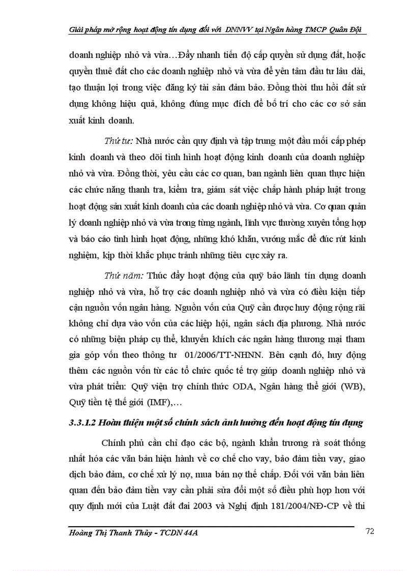 image for page Giải pháp mở rộng hoạt động tín dụng đối với doanh nghiệp nhỏ và vừa tại Ngân hàng Thương mại Cổ phần Quân Đội 1