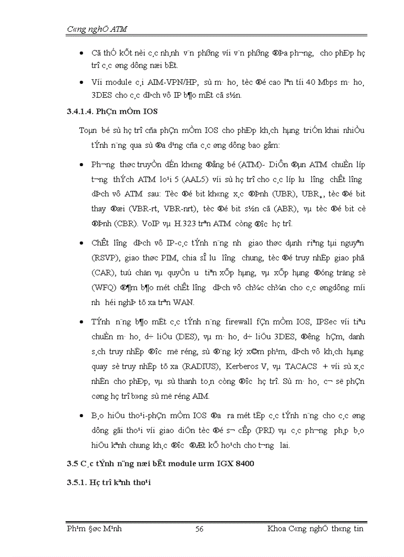 image for page Xây dựng mô hình mạng đường trục ATM WAN phục vụ cho công nghệ đào tạo viễn thông