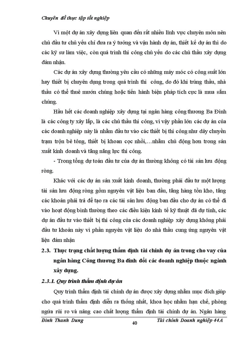 image for page Nâng cao chất lượng thẩm định tài chính dự án trong cho vay tại chi nhánh ngân hàng Công thương Ba Đình đối với các doanh nghiệp ngành xây dựng