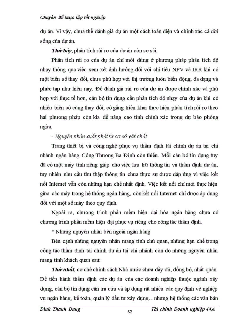 image for page Nâng cao chất lượng thẩm định tài chính dự án trong cho vay tại chi nhánh ngân hàng Công thương Ba Đình đối với các doanh nghiệp ngành xây dựng