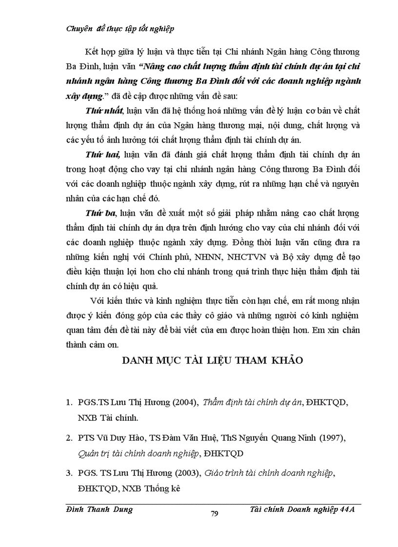 image for page Nâng cao chất lượng thẩm định tài chính dự án trong cho vay tại chi nhánh ngân hàng Công thương Ba Đình đối với các doanh nghiệp ngành xây dựng