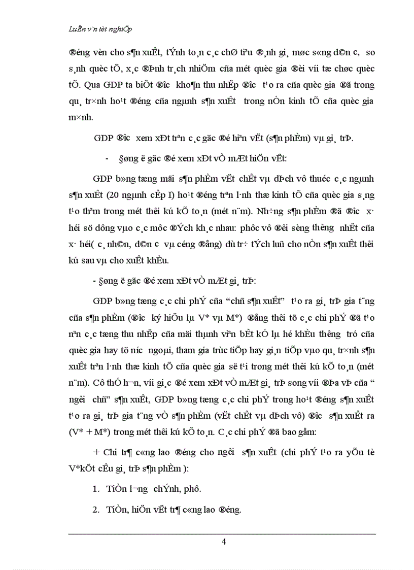 Vận dụng các phương pháp thống kê để phân tích chỉ tiêu GDP của Việt nam thời kỳ 1990 đến 2001 1