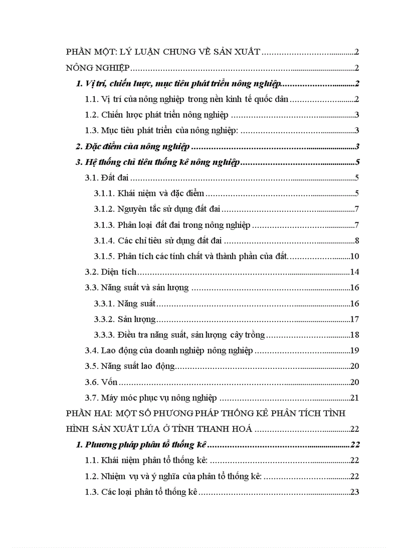 image for page Vận dụng một số phương pháp thống kê phân tích tình sản xuất lúa của tỉnh Thanh Hoá giai đoạn 1995 2005 1