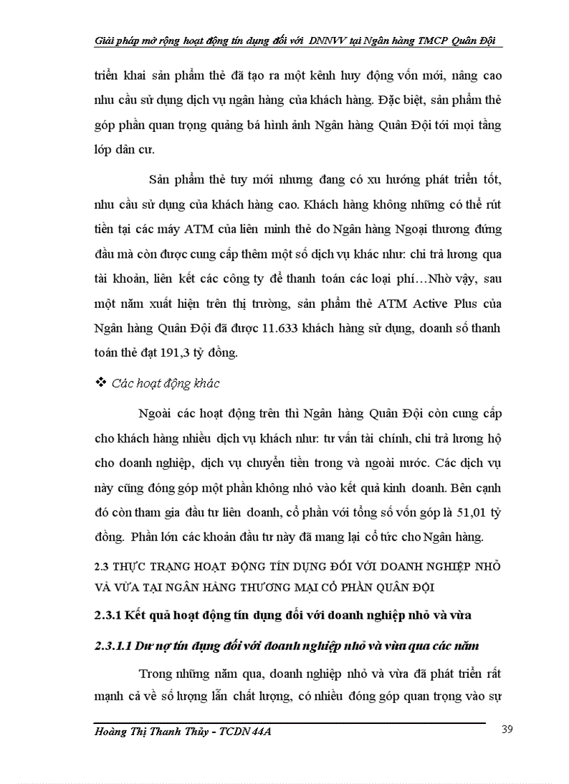 image for page Giải pháp mở rộng hoạt động tín dụng đối với doanh nghiệp nhỏ và vừa tại Ngân hàng Thương mại Cổ phần Quân Đội 1