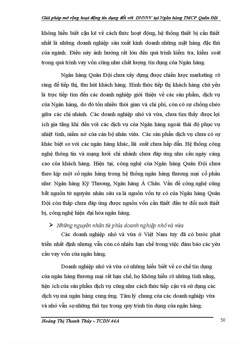 image for page Giải pháp mở rộng hoạt động tín dụng đối với doanh nghiệp nhỏ và vừa tại Ngân hàng Thương mại Cổ phần Quân Đội 1