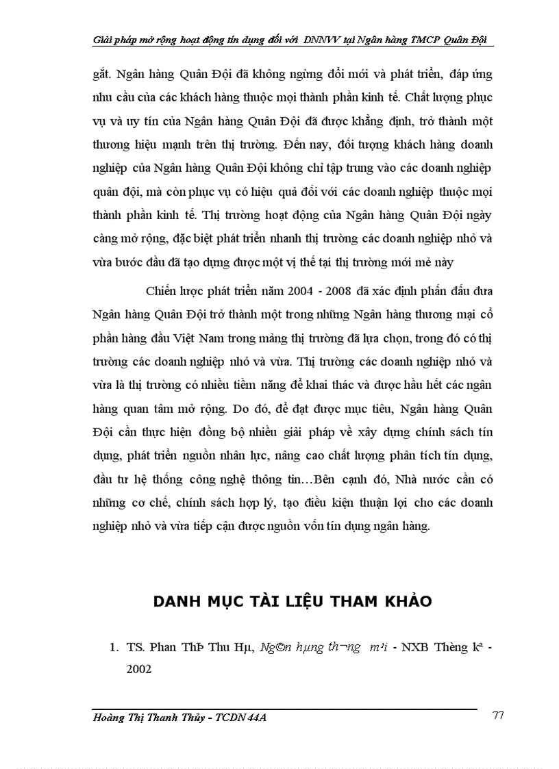 image for page Giải pháp mở rộng hoạt động tín dụng đối với doanh nghiệp nhỏ và vừa tại Ngân hàng Thương mại Cổ phần Quân Đội 1