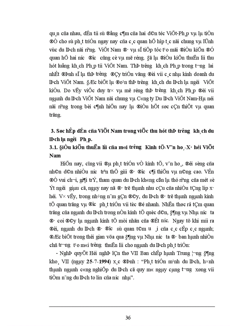 image for page Các giải pháp nhằm duy trì và mở rộng thị trường khách du lịch là người Pháp của Công ty du lịch Việt Nam tại Hà Nội
