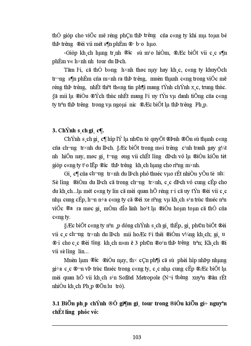 image for page Các giải pháp nhằm duy trì và mở rộng thị trường khách du lịch là người Pháp của Công ty du lịch Việt Nam tại Hà Nội