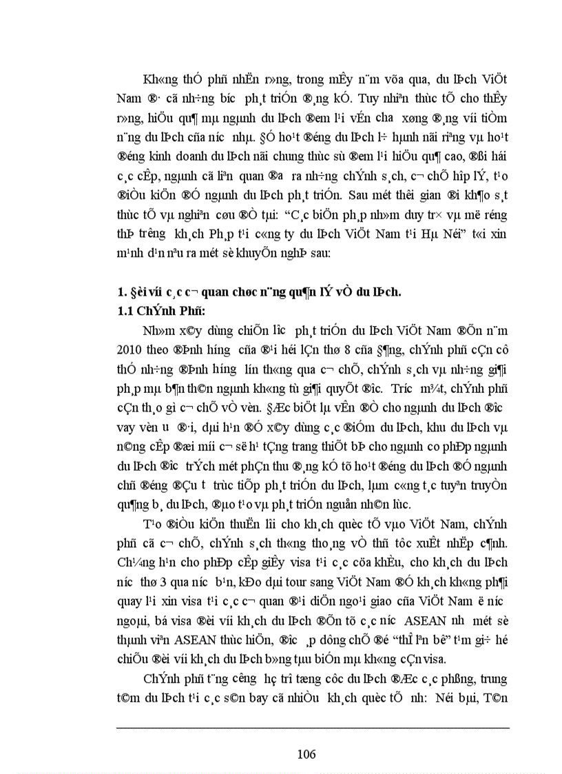 image for page Các giải pháp nhằm duy trì và mở rộng thị trường khách du lịch là người Pháp của Công ty du lịch Việt Nam tại Hà Nội