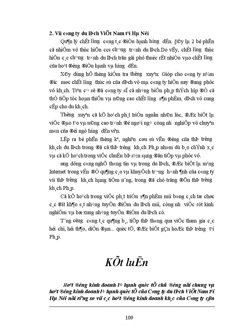 image for page Các giải pháp nhằm duy trì và mở rộng thị trường khách du lịch là người Pháp của Công ty du lịch Việt Nam tại Hà Nội