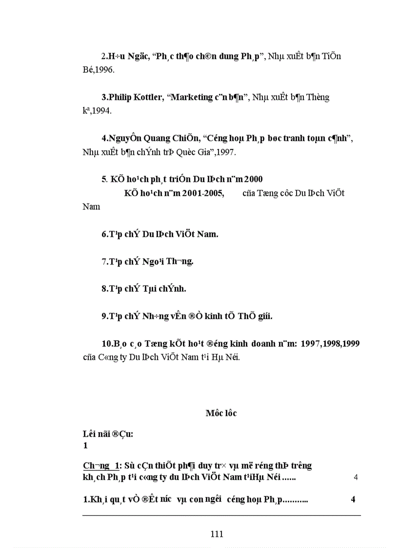 image for page Các giải pháp nhằm duy trì và mở rộng thị trường khách du lịch là người Pháp của Công ty du lịch Việt Nam tại Hà Nội