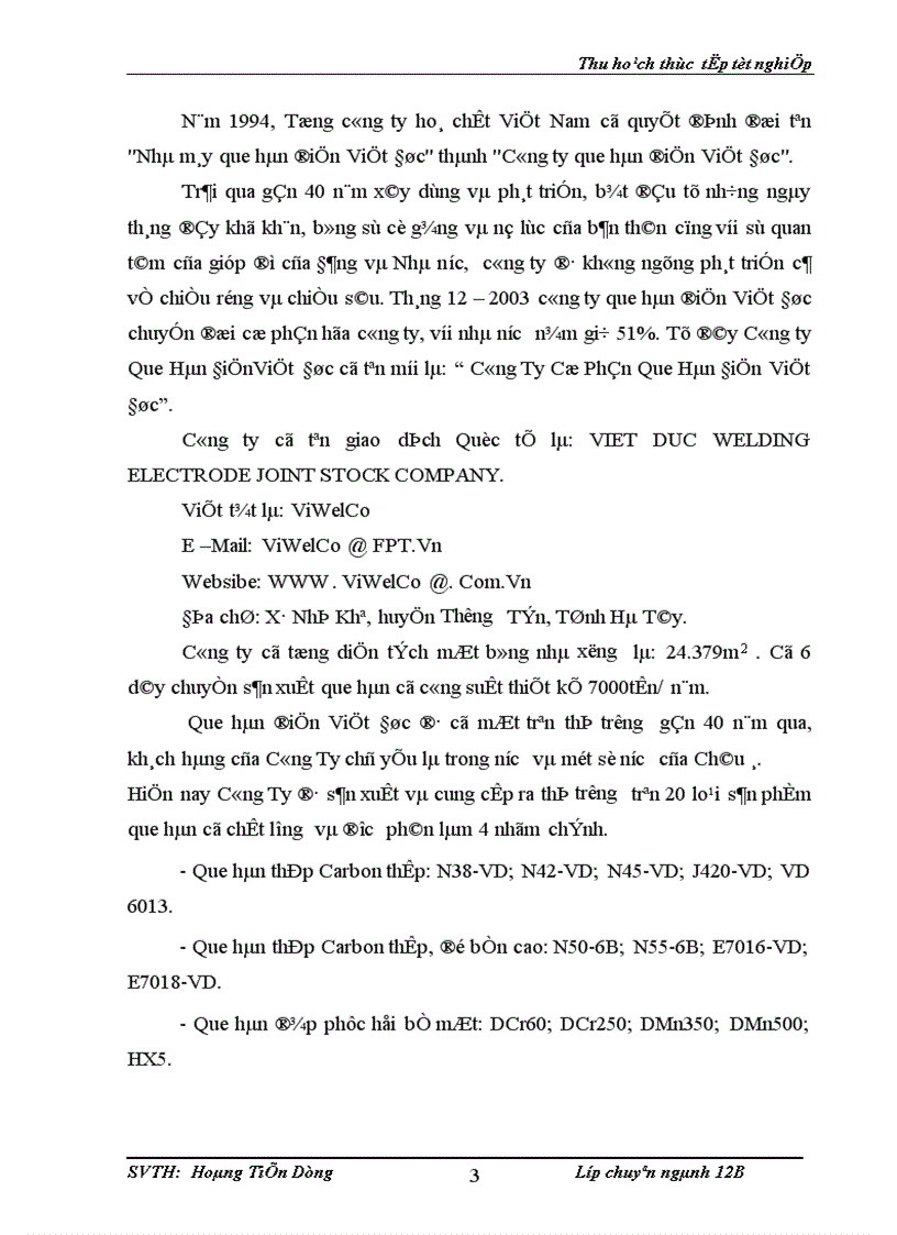 image for page Hoạt động sản xuất và xuất nhập khẩu của Công ty cổ phần que hàn điện Việt Đức ViWelCo thực trạng và giải pháp