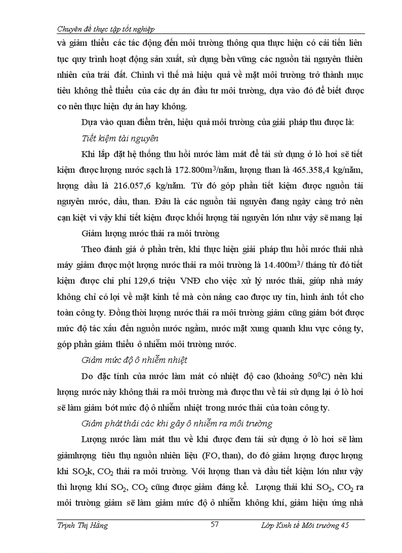 image for page Đánh giá hiệu quả Kinh tế Xã hội và Môi trường của việc thực hiện giải pháp tái sử dụng nước thải tại Công ty cổ phần Cao Su Sao Vàng Hà Nội