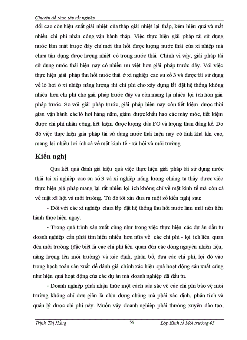 image for page Đánh giá hiệu quả Kinh tế Xã hội và Môi trường của việc thực hiện giải pháp tái sử dụng nước thải tại Công ty cổ phần Cao Su Sao Vàng Hà Nội