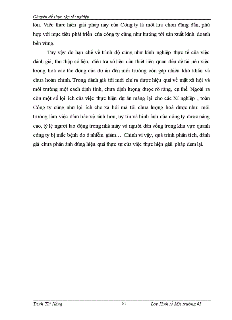 image for page Đánh giá hiệu quả Kinh tế Xã hội và Môi trường của việc thực hiện giải pháp tái sử dụng nước thải tại Công ty cổ phần Cao Su Sao Vàng Hà Nội